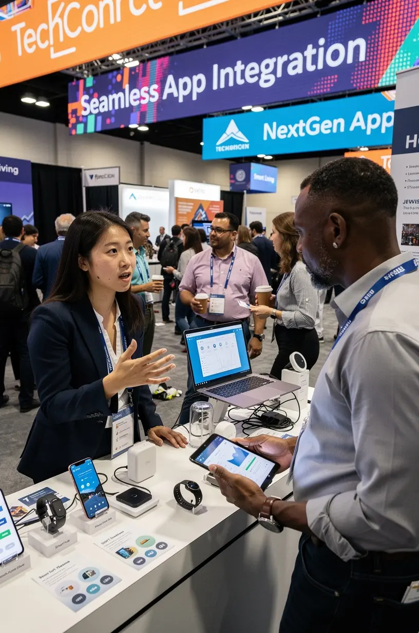 Person using a smartphone to manage home automation devices with clear app interface.